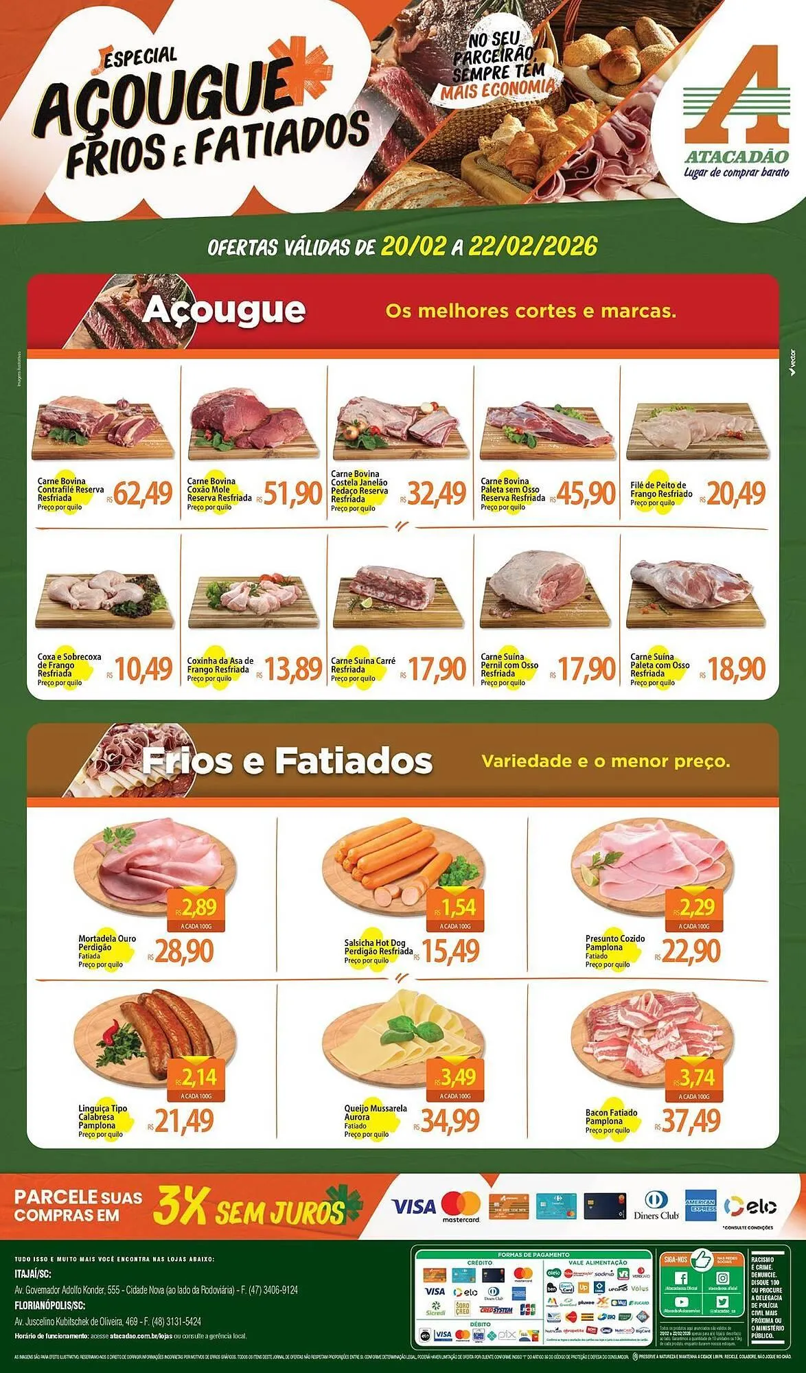 Encarte de Folheto Atacadão 20 de fevereiro até 22 de fevereiro 2026 - Pagina 1