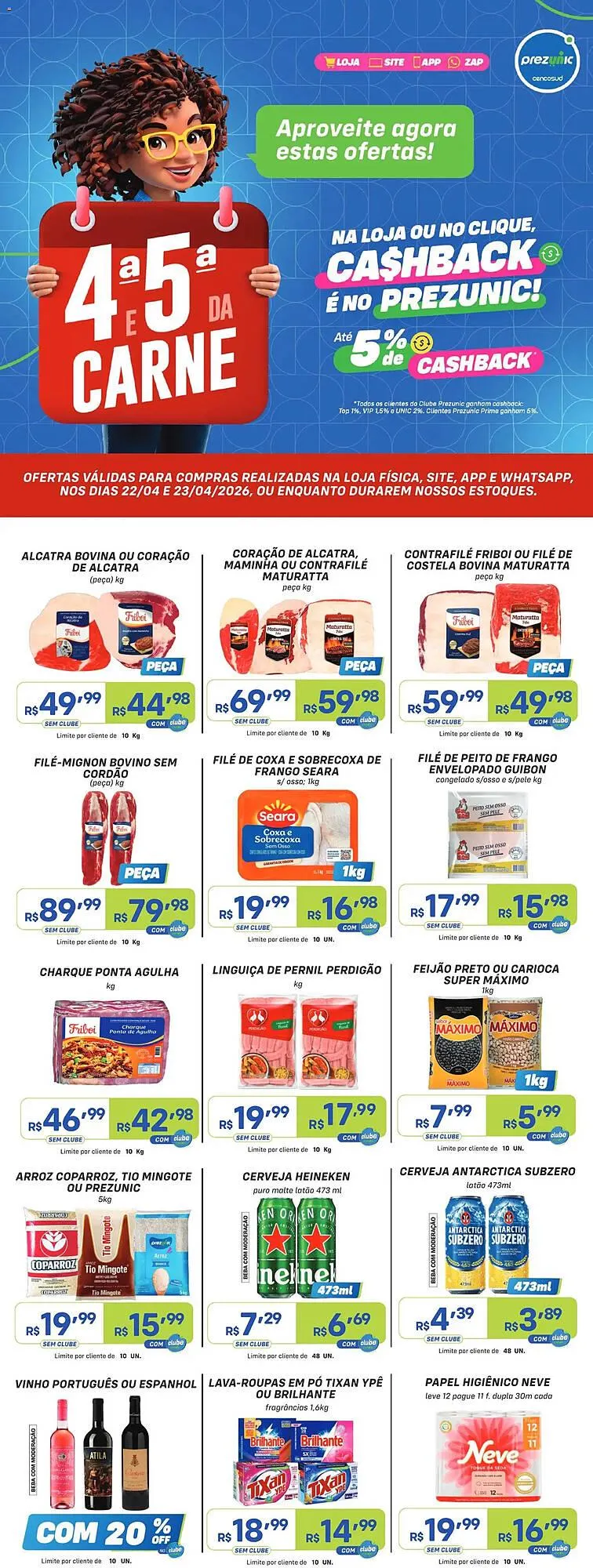 Encarte de Encarte Prezunic 22 de abril até 24 de abril 2026 - Pagina 1