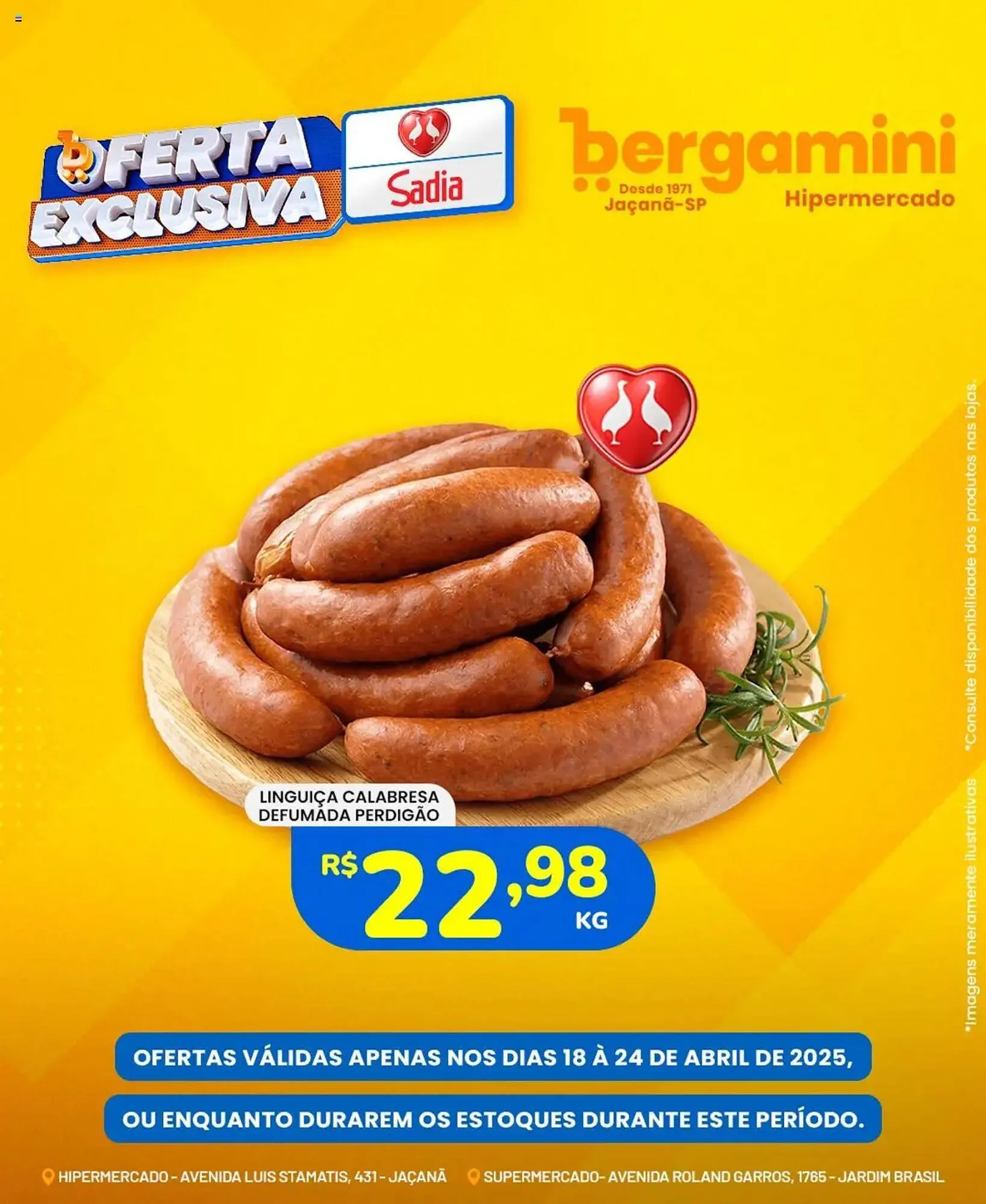 Encarte de Catálogo Supermercado Bergamini 18 de abril até 24 de abril 2025 - Pagina 1
