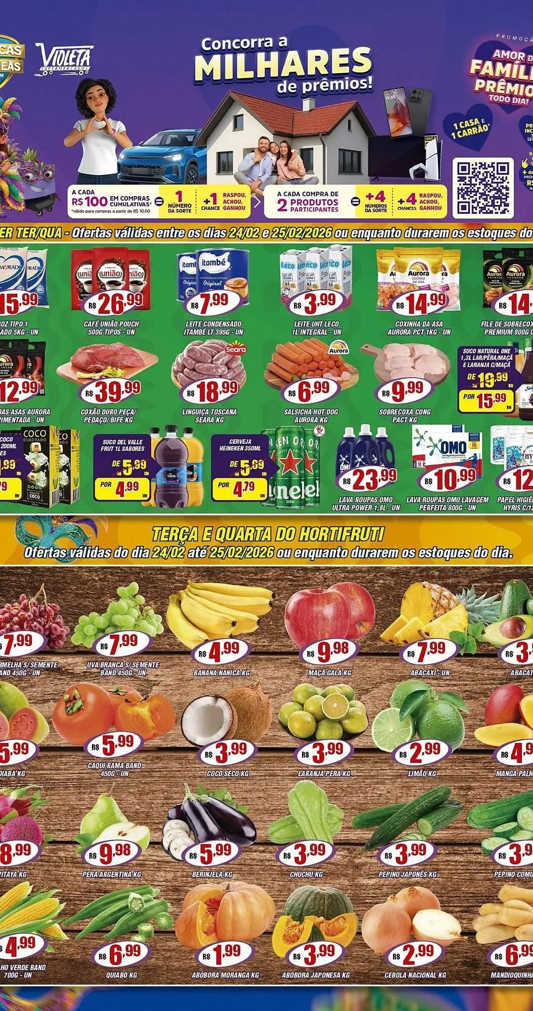Encarte de Catálogo Violeta Supermercados 23 de fevereiro até 26 de fevereiro 2026 - Pagina 1