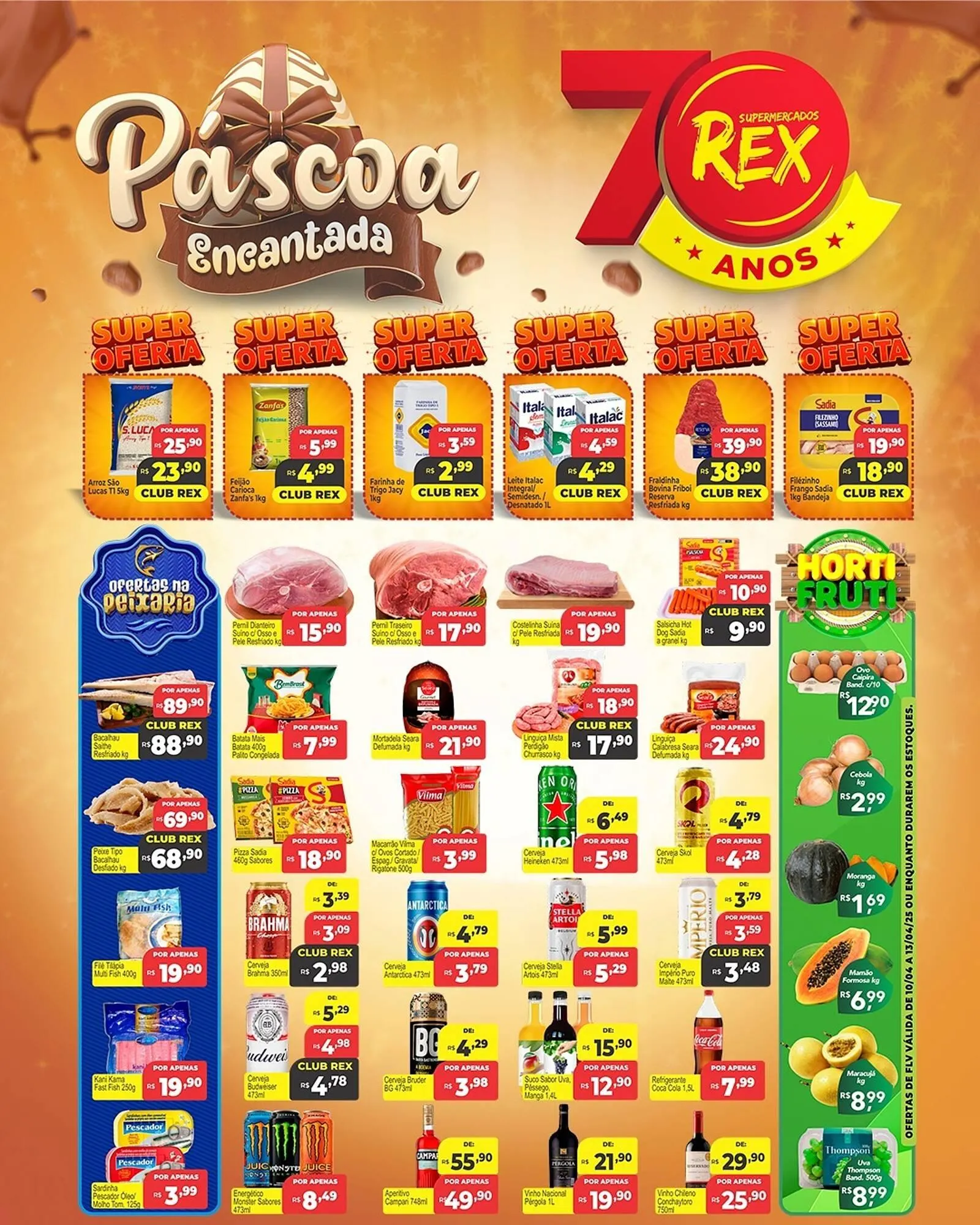 Encarte de Catálogo Supermercados Rex 10 de abril até 16 de abril 2025 - Pagina 1