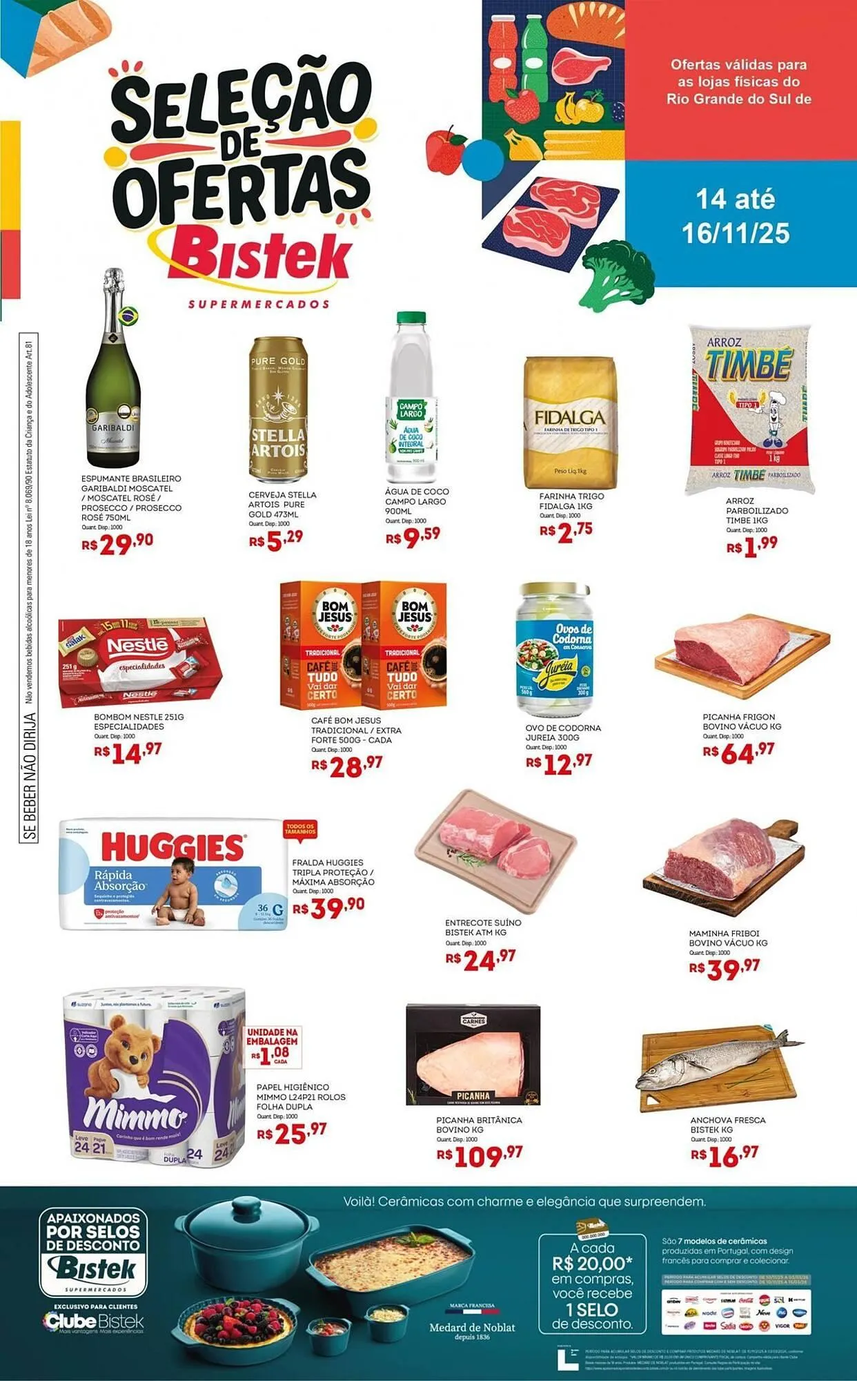 Encarte de Encarte Bistek Supermercados 14 de novembro até 16 de novembro 2025 - Pagina 1