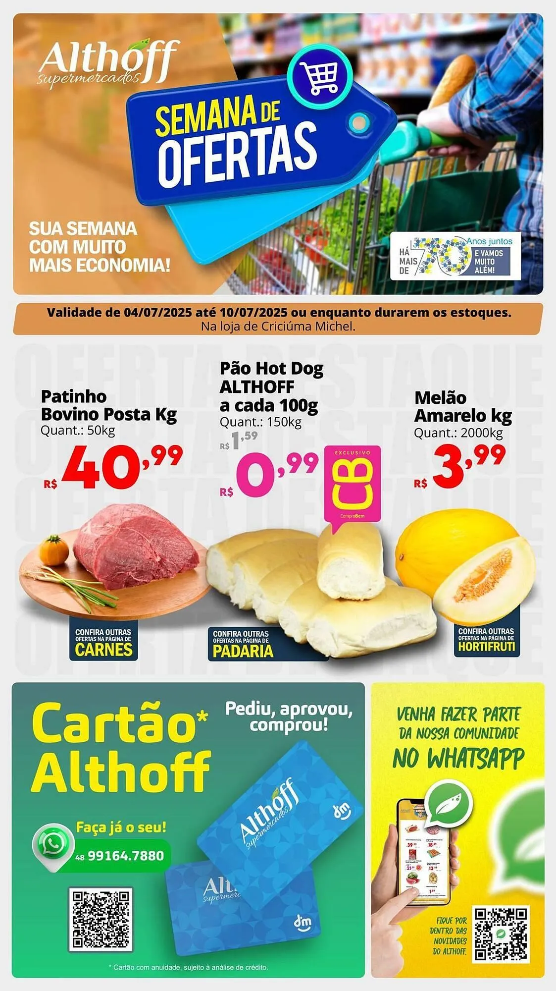 Encarte de Catálogo Althoff Supermercados 4 de julho até 10 de julho 2025 - Pagina 1