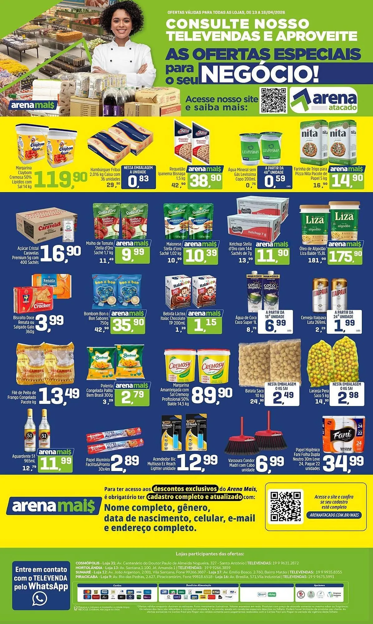 Encarte de Folheto Arena Atacado 13 de abril até 16 de abril 2026 - Pagina 1