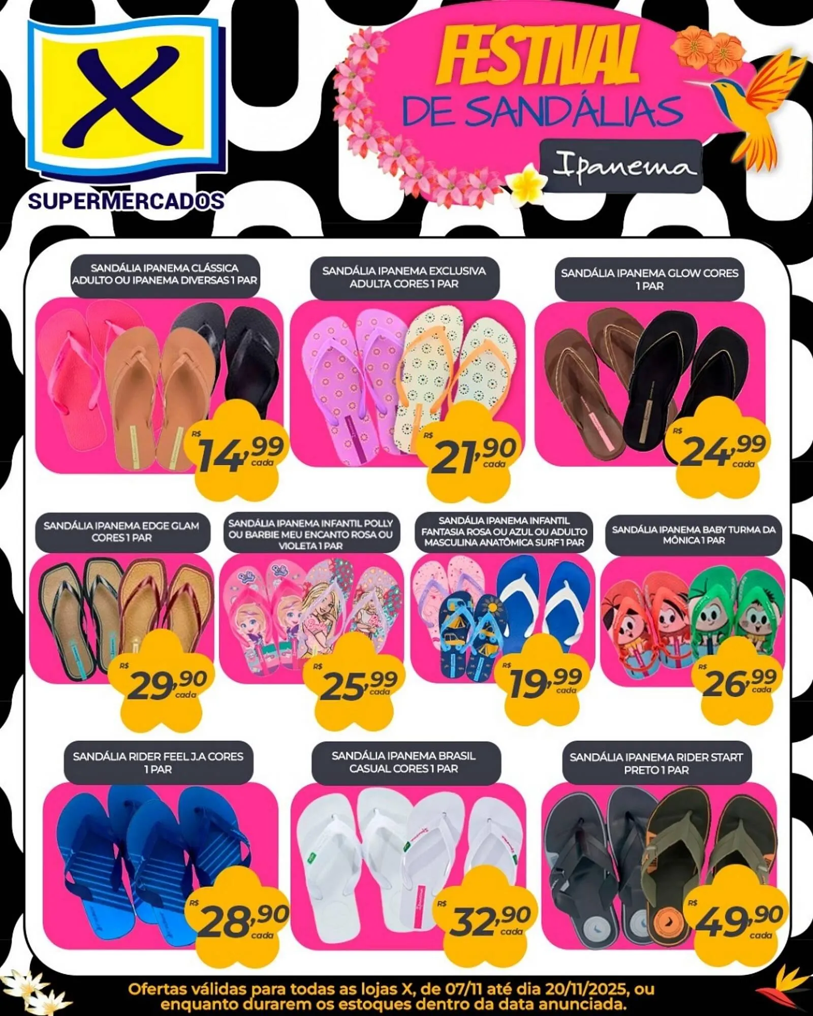 Encarte de Folheto X Supermercados 7 de novembro até 20 de novembro 2025 - Pagina 1
