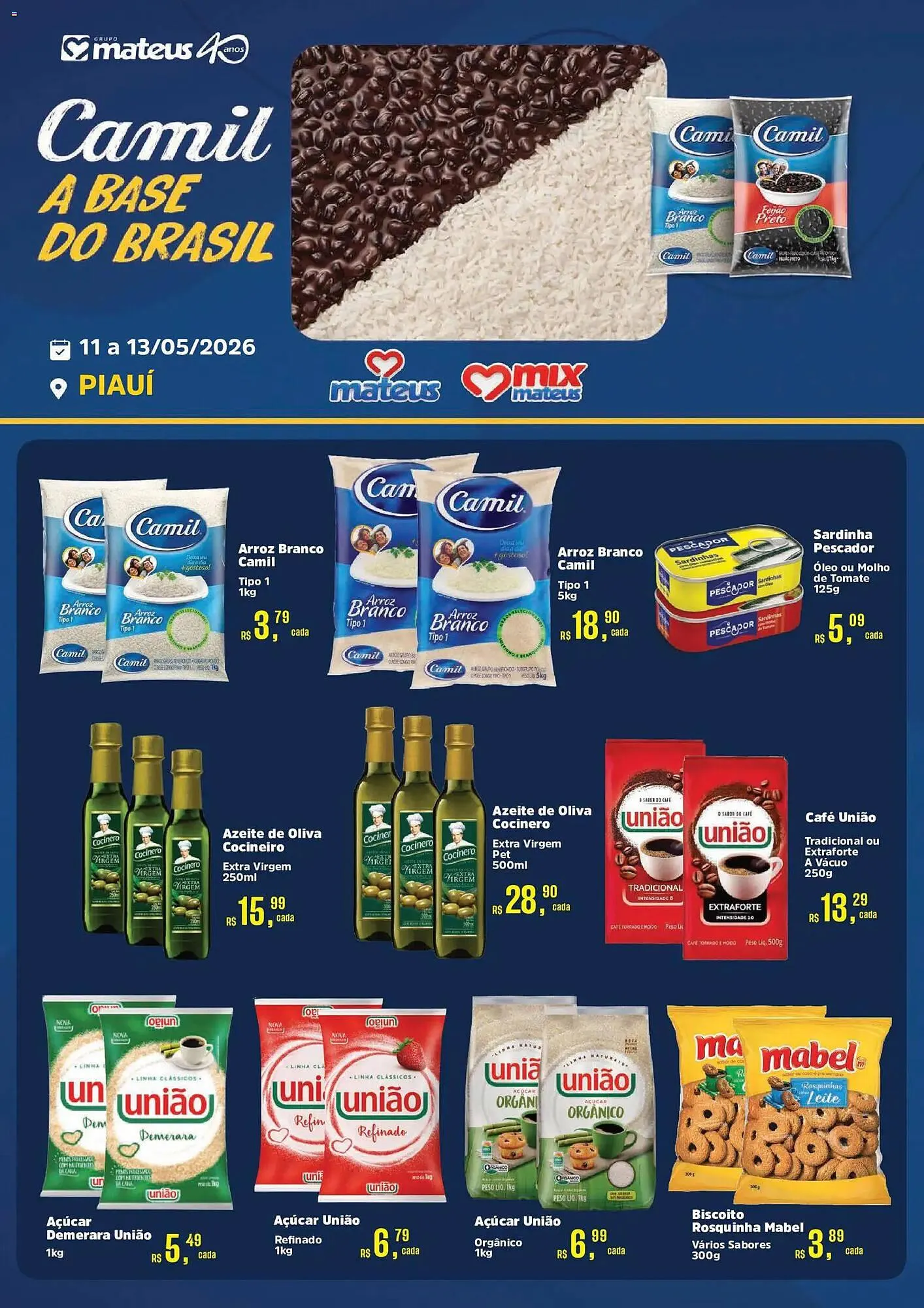 Encarte de Catálogo Supermercados Mateus 11 de maio até 13 de maio 2026 - Pagina 1