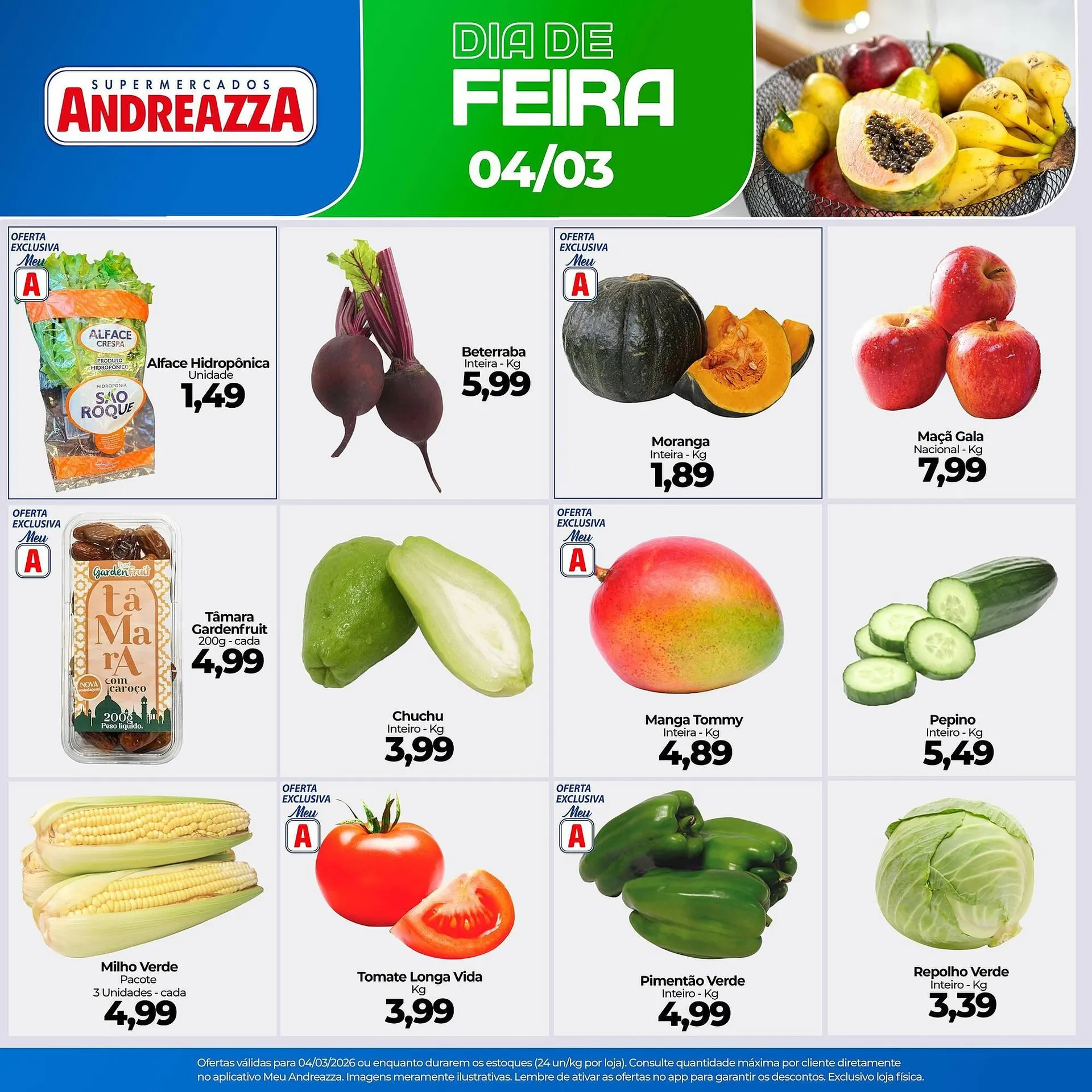 Encarte de Catálogo Supermercados Andreazza 4 de março até 4 de março 2026 - Pagina 1