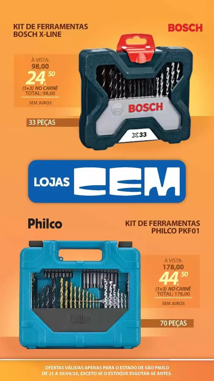 Encarte de Encarte Lojas Cem 18 de abril até 30 de abril 2025 - Pagina 113