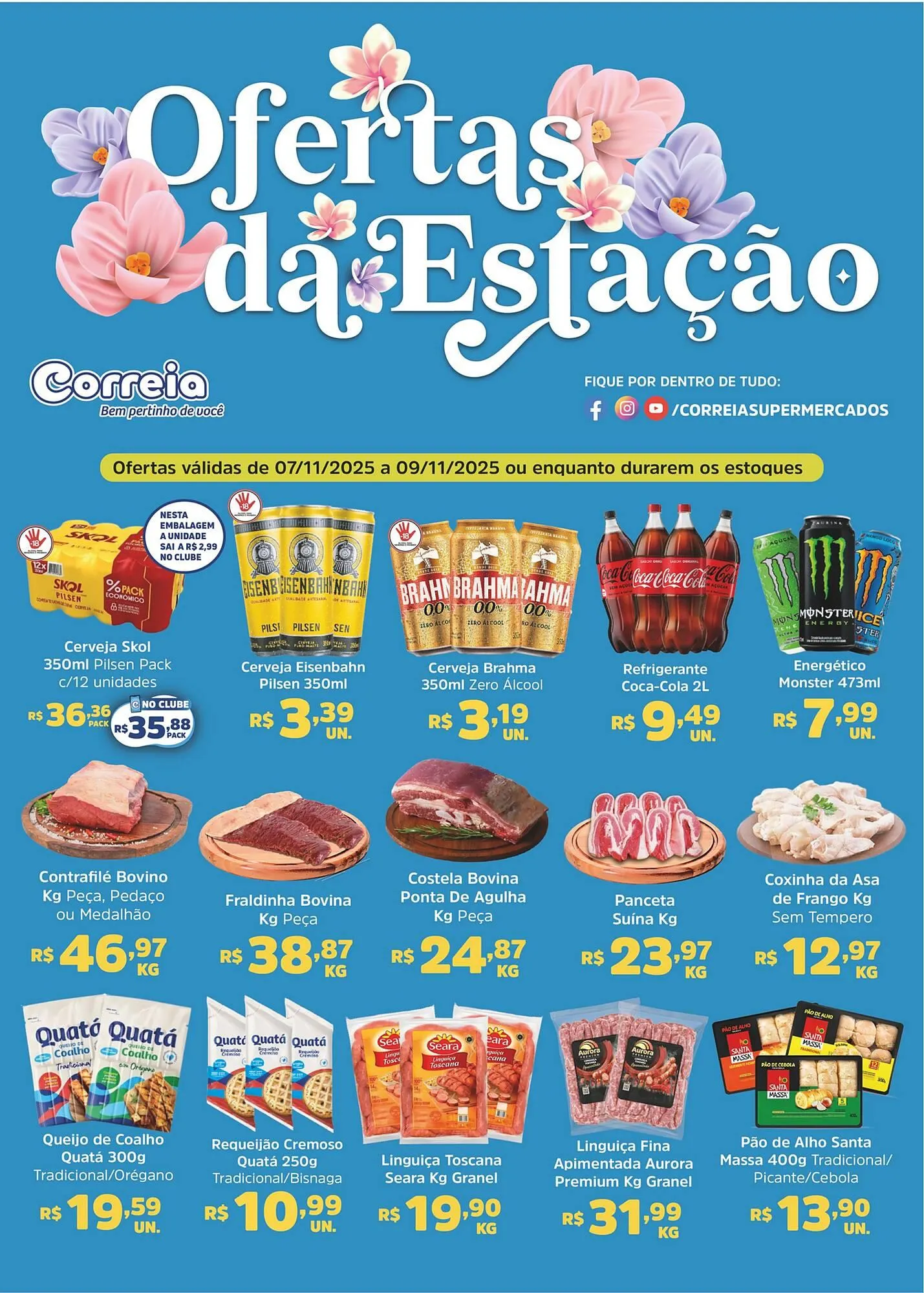 Encarte de Catálogo Supermercados Correia 7 de novembro até 9 de novembro 2025 - Pagina 1