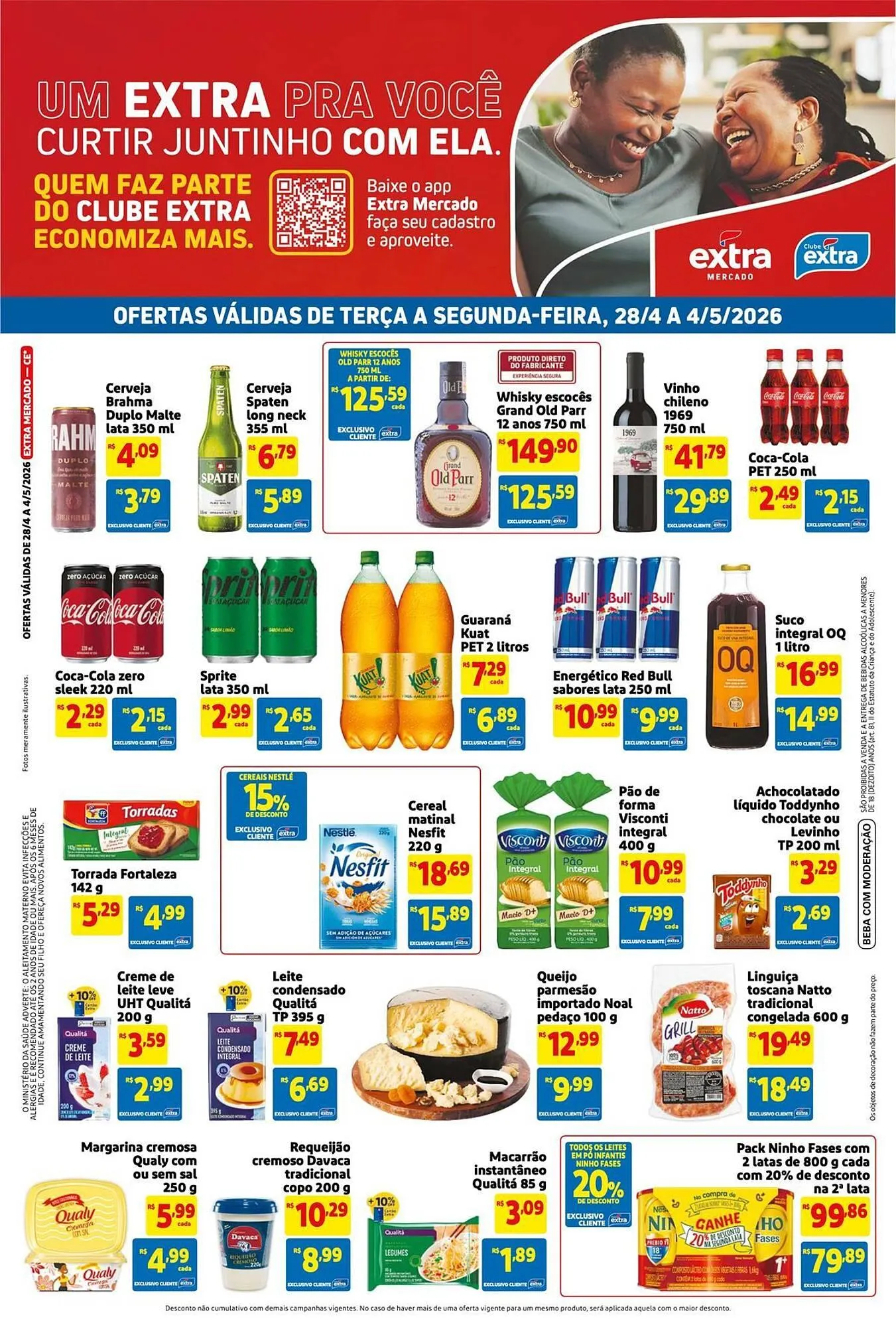Encarte de Encarte Mercado Extra 28 de abril até 4 de maio 2026 - Pagina 1