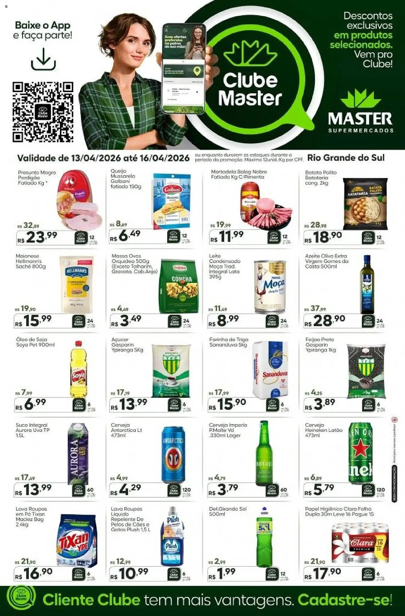Encarte de Folheto Master Supermercados 13 de abril até 16 de abril 2026 - Pagina 1