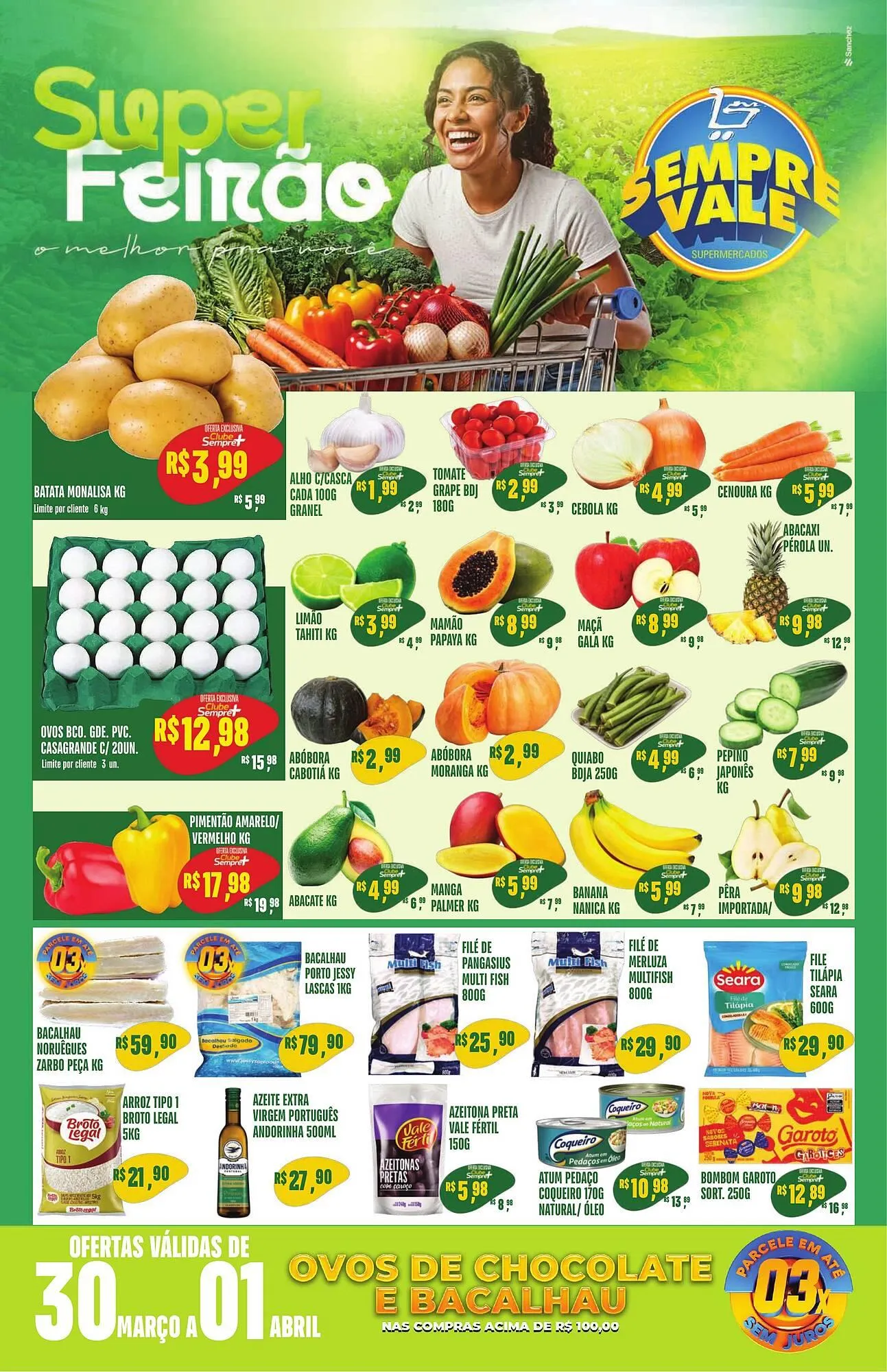 Encarte de Catálogo Sempre Vale Supermercados 30 de março até 1 de abril 2026 - Pagina 1