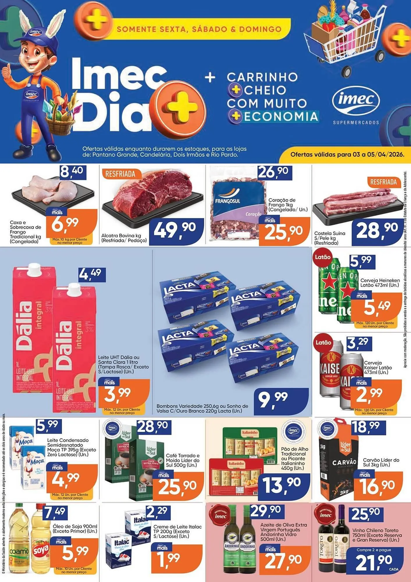 Encarte de Catálogo Imec Supermercados 3 de abril até 5 de abril 2026 - Pagina 1