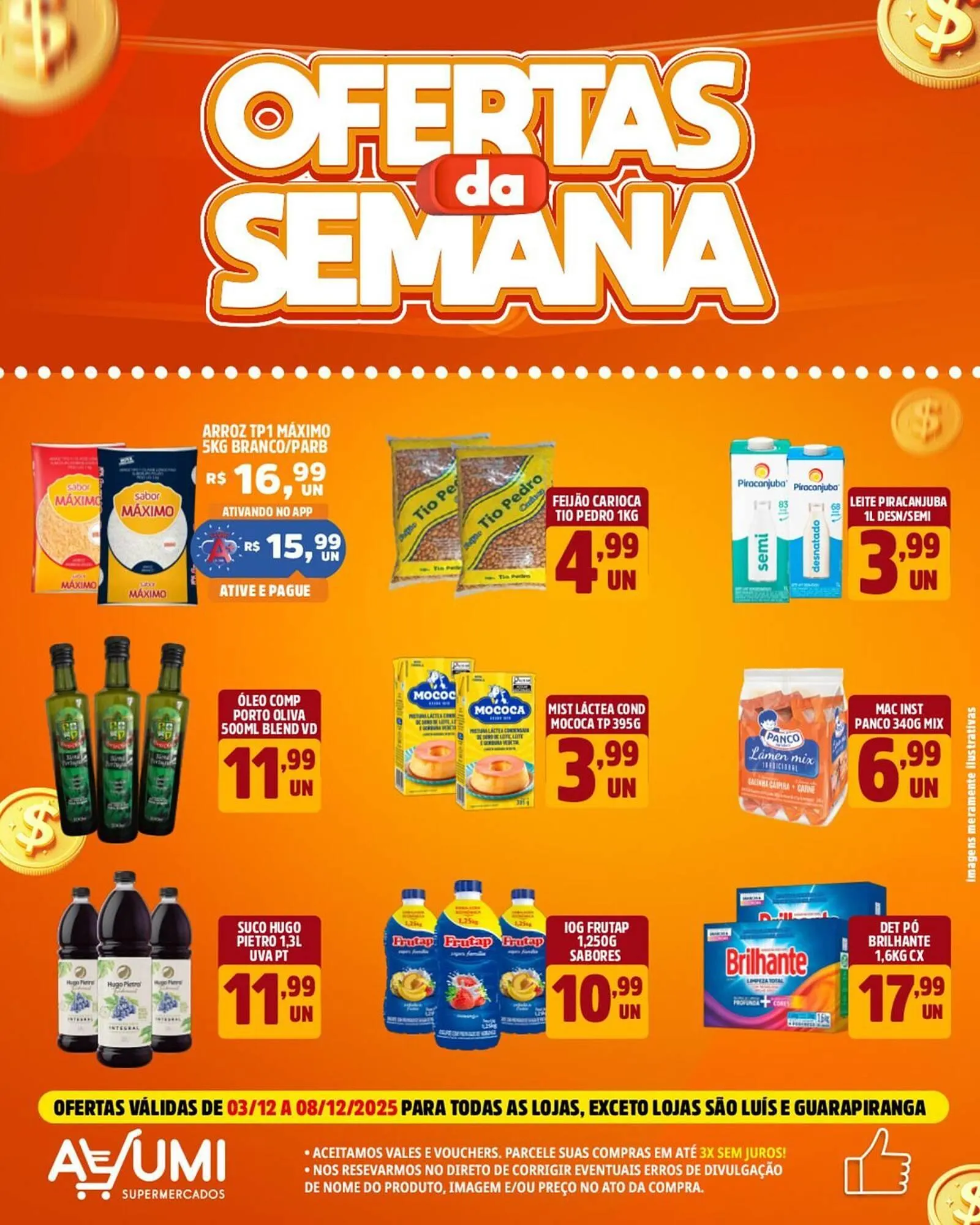 Encarte de Folheto Ayumi Supermercados 3 de dezembro até 8 de dezembro 2025 - Pagina 1