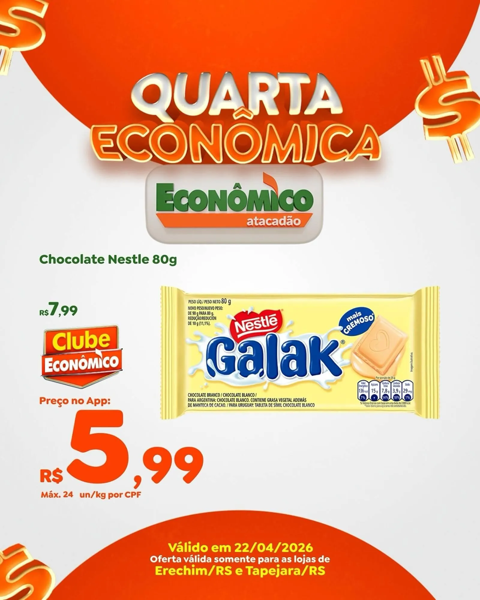 Encarte de Catálogo Econômico Atacadão 22 de abril até 22 de abril 2026 - Pagina 1