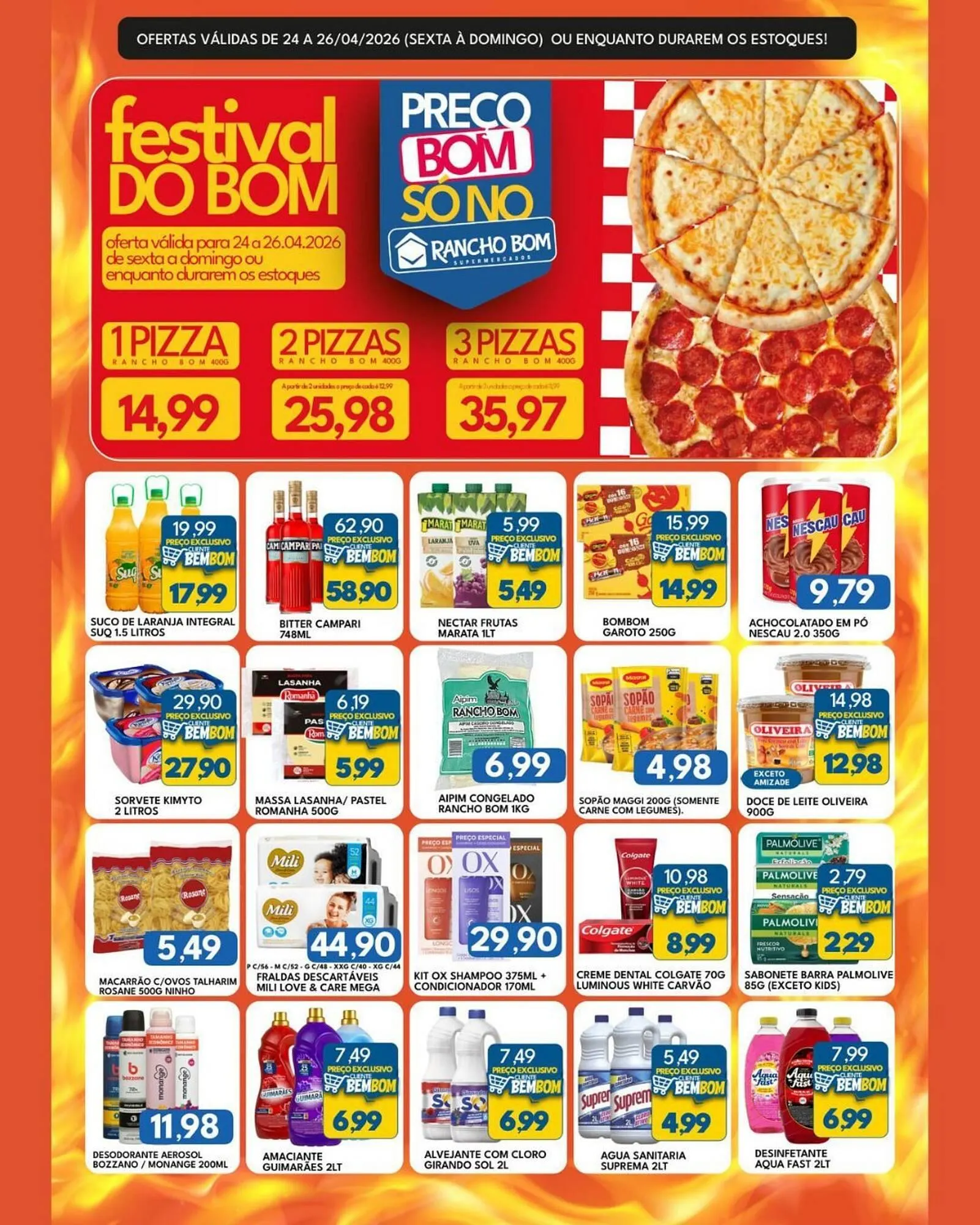 Encarte de Catálogo Rancho Bom Supermercados 24 de abril até 26 de abril 2026 - Pagina 2