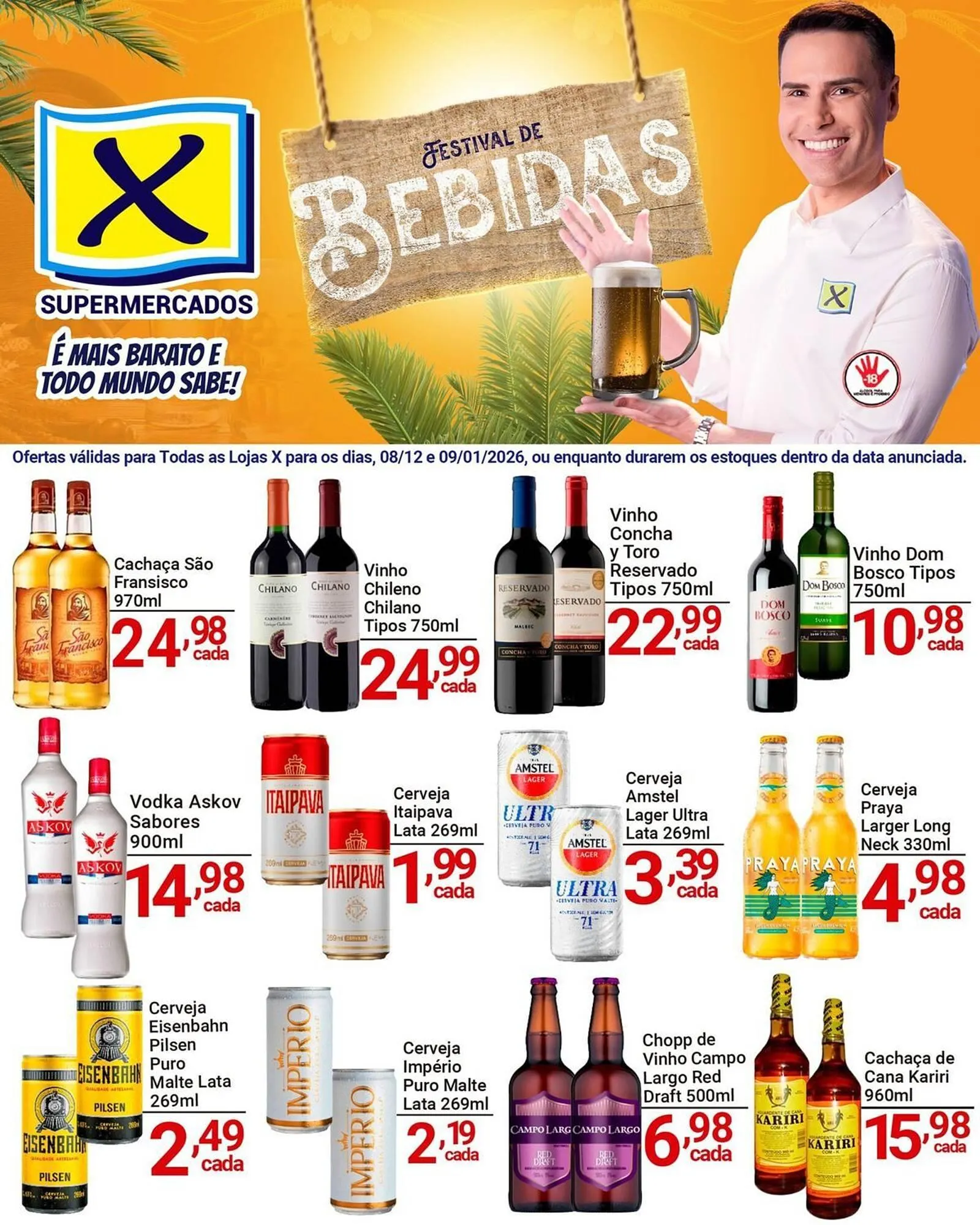 Encarte de Folheto X Supermercados 12 de agosto até 1 de setembro 2026 - Pagina 1