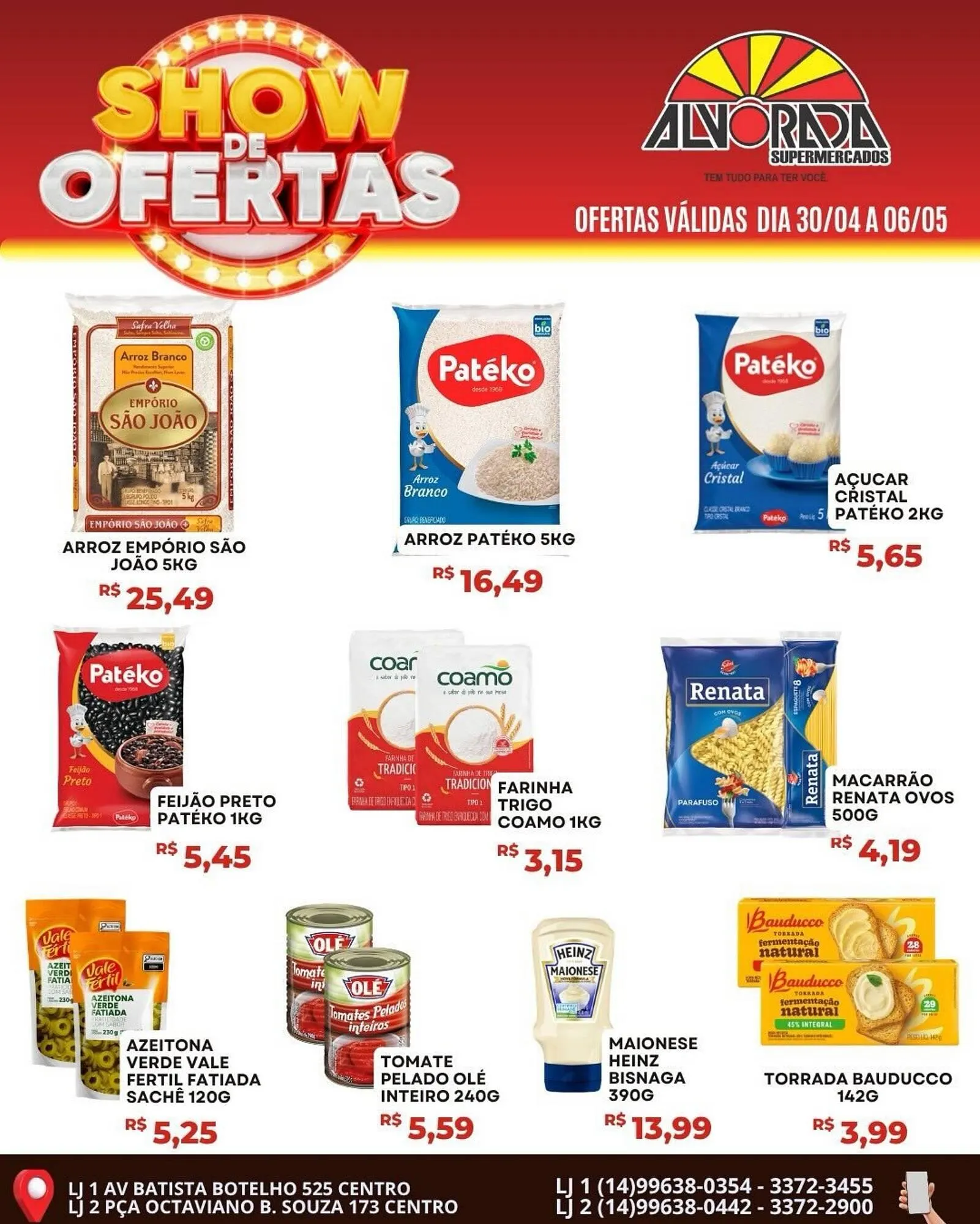 Encarte de Catálogo Alvorada Supermercados 30 de abril até 6 de maio 2026 - Pagina 1