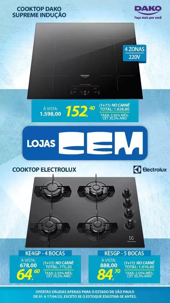 Encarte de Encarte Lojas Cem 3 de abril até 17 de abril 2025 - Pagina 43