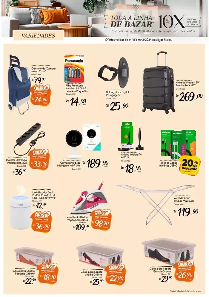 Encarte de Bazar Giassi 14 de novembro até 11 de dezembro 2024 - Pagina 12