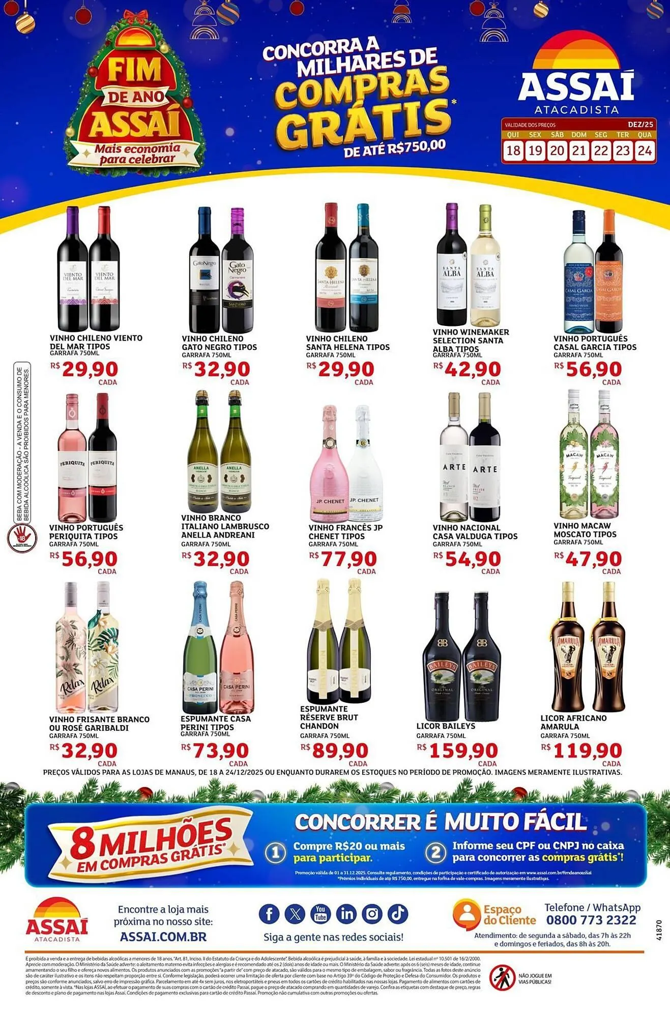 Encarte de Encarte Assaí Atacadista 18 de dezembro até 24 de dezembro 2025 - Pagina 1