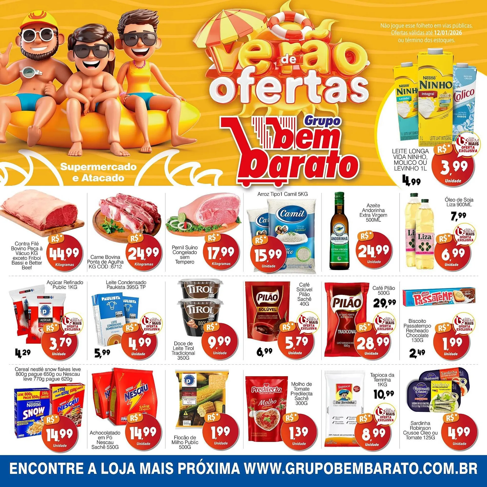 Encarte de Catálogo Supermercado Bem Barato 7 de janeiro até 12 de janeiro 2026 - Pagina 1