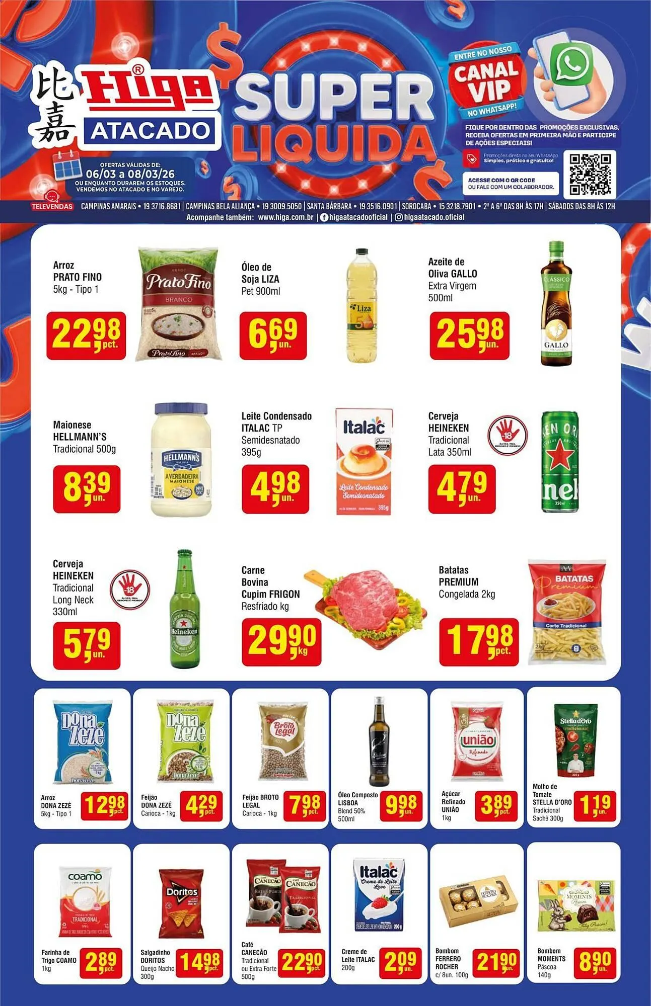 Encarte de Folheto Higa Atacado 6 de março até 8 de março 2026 - Pagina 1