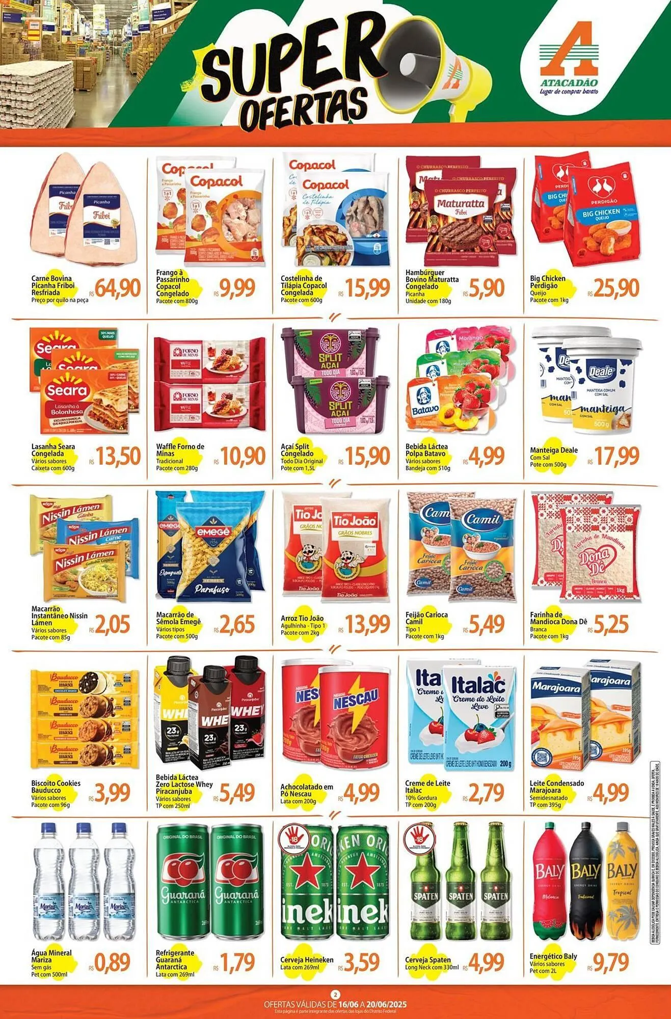 Encarte de Catálogo Atacadão 16 de junho até 20 de junho 2025 - Pagina 2
