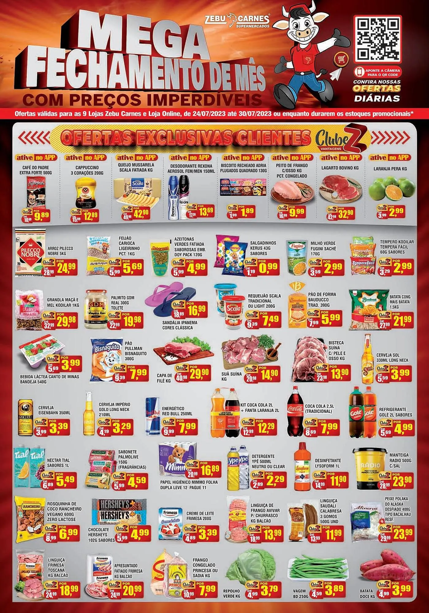 Encarte de Catálogo Zebu Carnes Supermercados 24 de julho até 27 de julho 2023 - Pagina 1