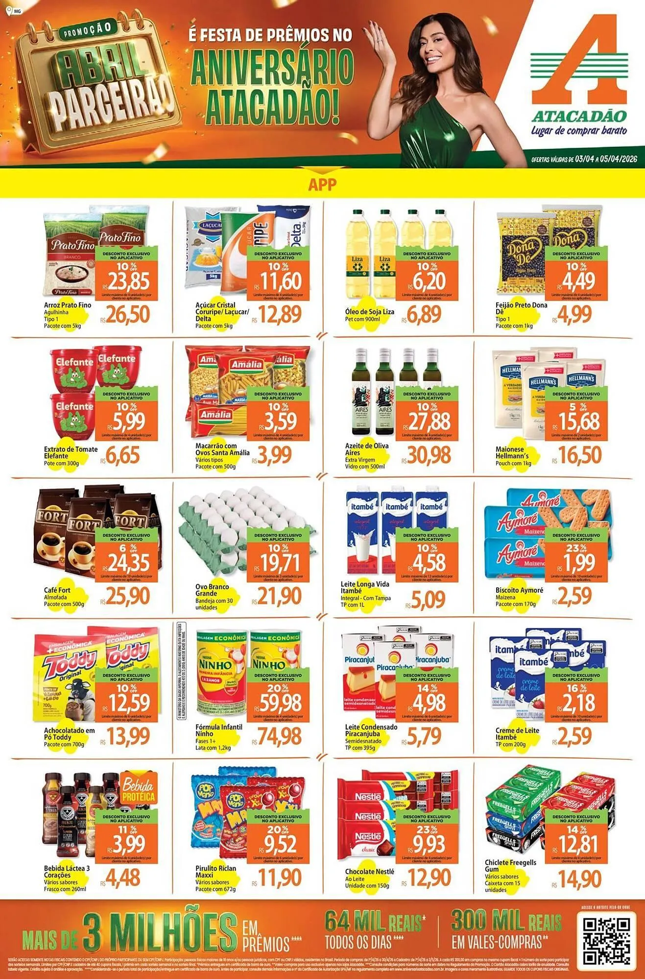 Encarte de Folheto Atacadão 3 de abril até 5 de abril 2026 - Pagina 1