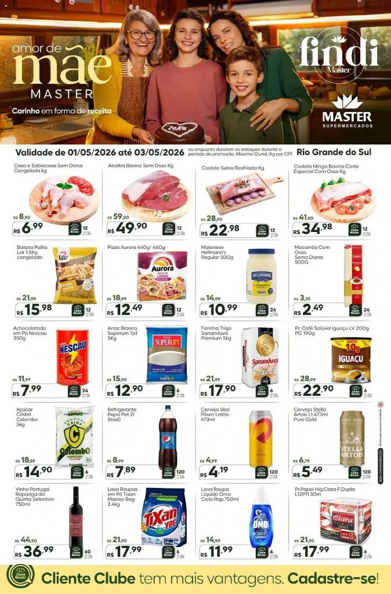 Encarte de Folheto Master Supermercados 1 de maio até 3 de maio 2026 - Pagina 1