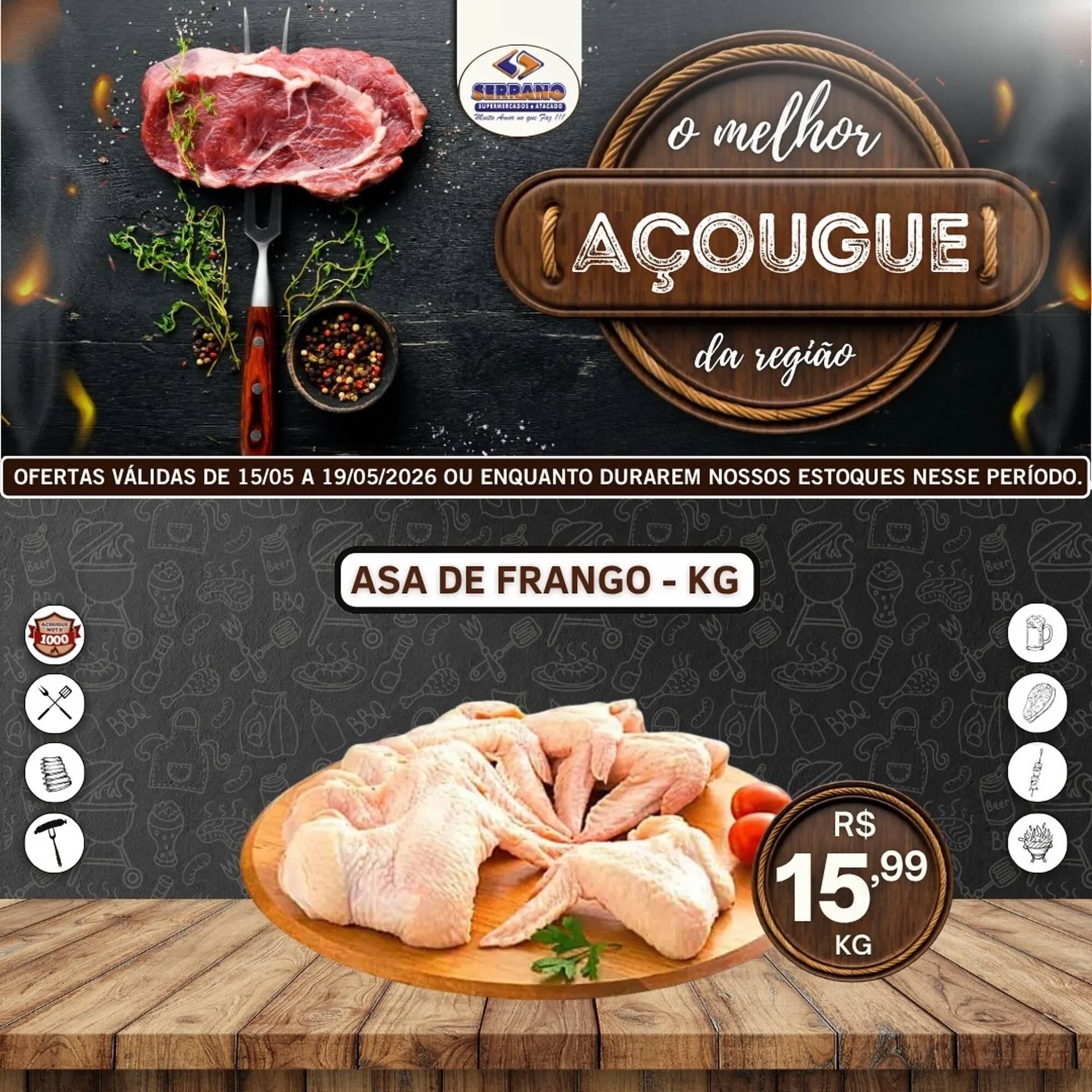 Encarte de Catálogo Serrano Supermercado 17 de maio até 19 de maio 2026 - Pagina 8