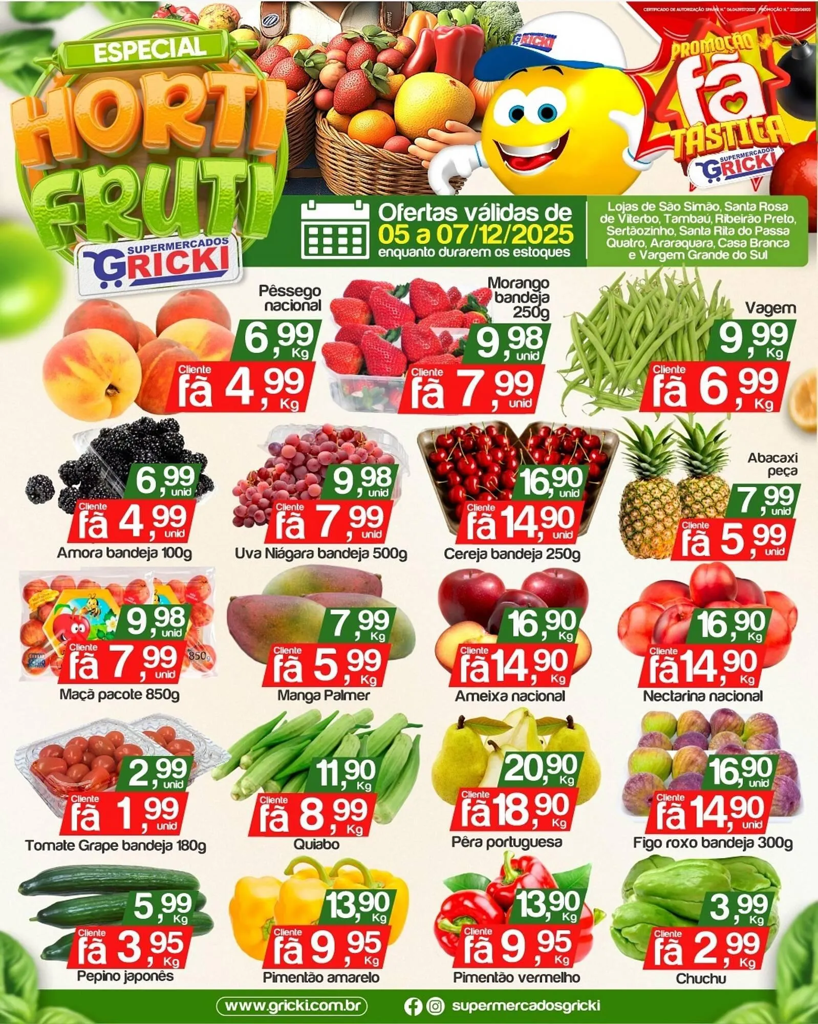 Encarte de Catálogo Supermercados Gricki 5 de dezembro até 7 de dezembro 2025 - Pagina 1