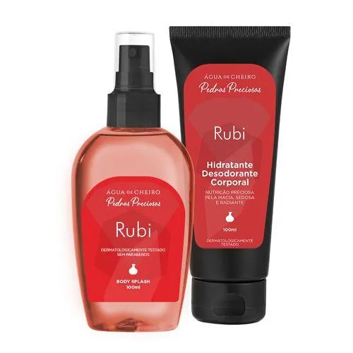 Kit Pedras Preciosas Rubi (Body Splash 100ml + Body Lotion 100ml)