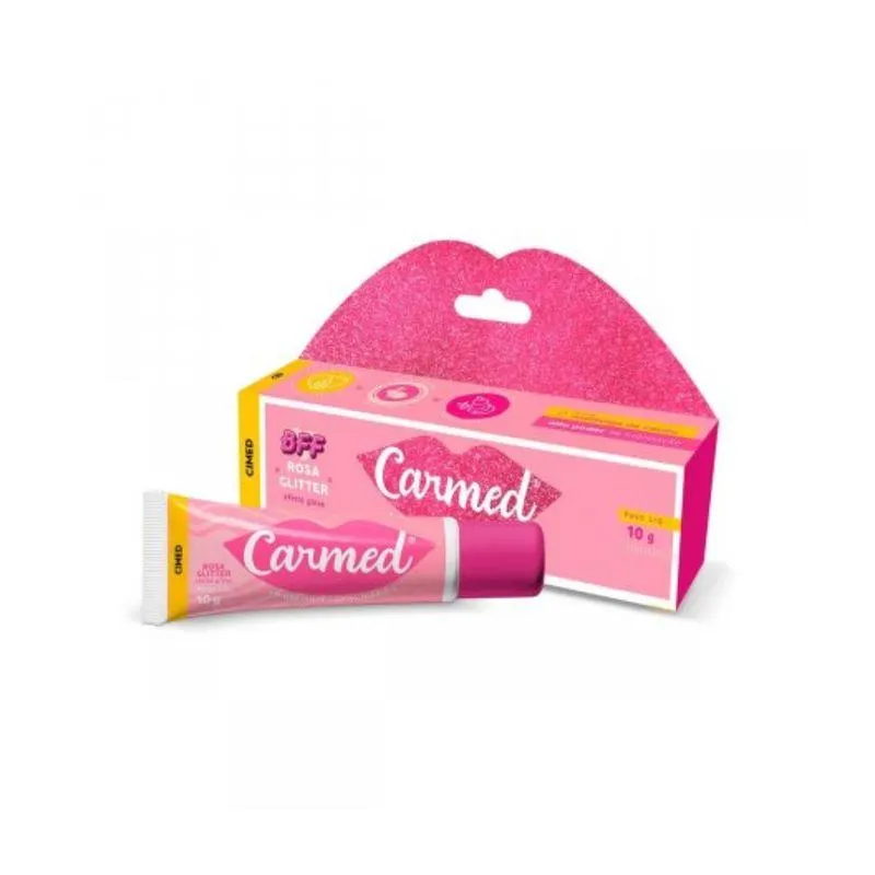 Hidratante Labial Carmed BFF Rosa Glitter Efeito Gloss 10g