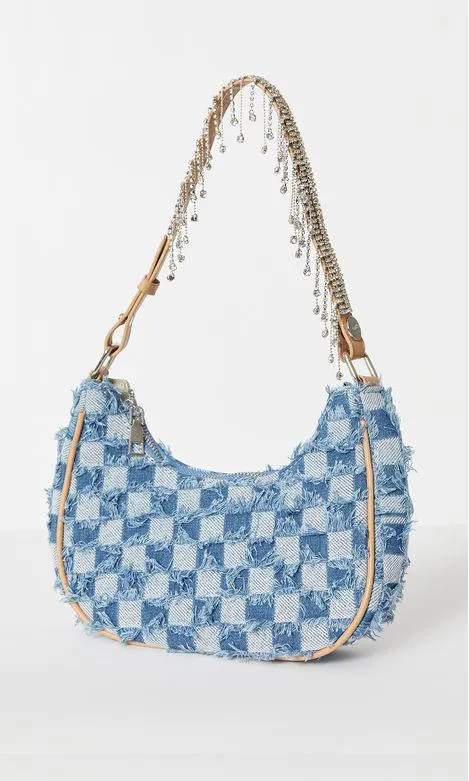 Bolsa Jeans Strass - Jeans