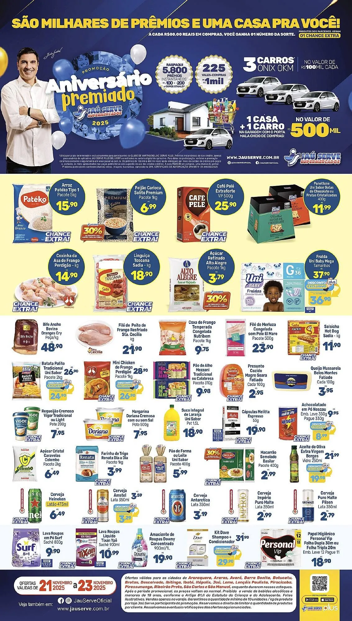 Encarte de Catálogo Supermercados Jau Serve 21 de novembro até 23 de novembro 2025 - Pagina 1