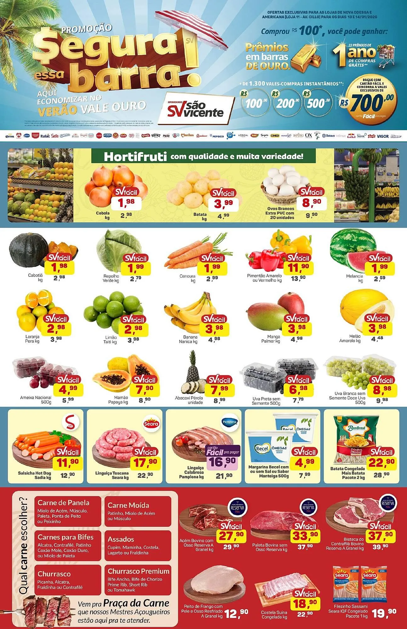 Encarte de Catálogo Supermercados São Vicente 13 de janeiro até 14 de janeiro 2026 - Pagina 1