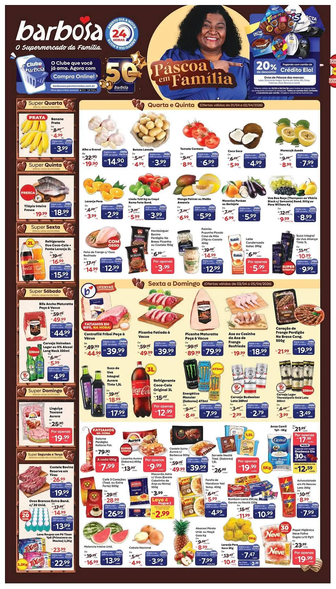 Encarte de Tabloide Barbosa Supermercados 1 de abril até 7 de abril 2026 - Pagina 1