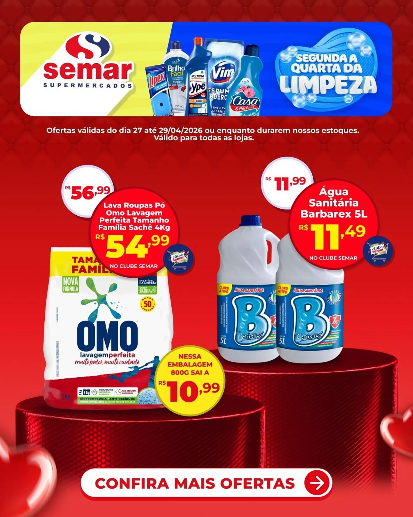 Encarte de Folheto Semar Supermercado 27 de abril até 29 de abril 2026 - Pagina 1