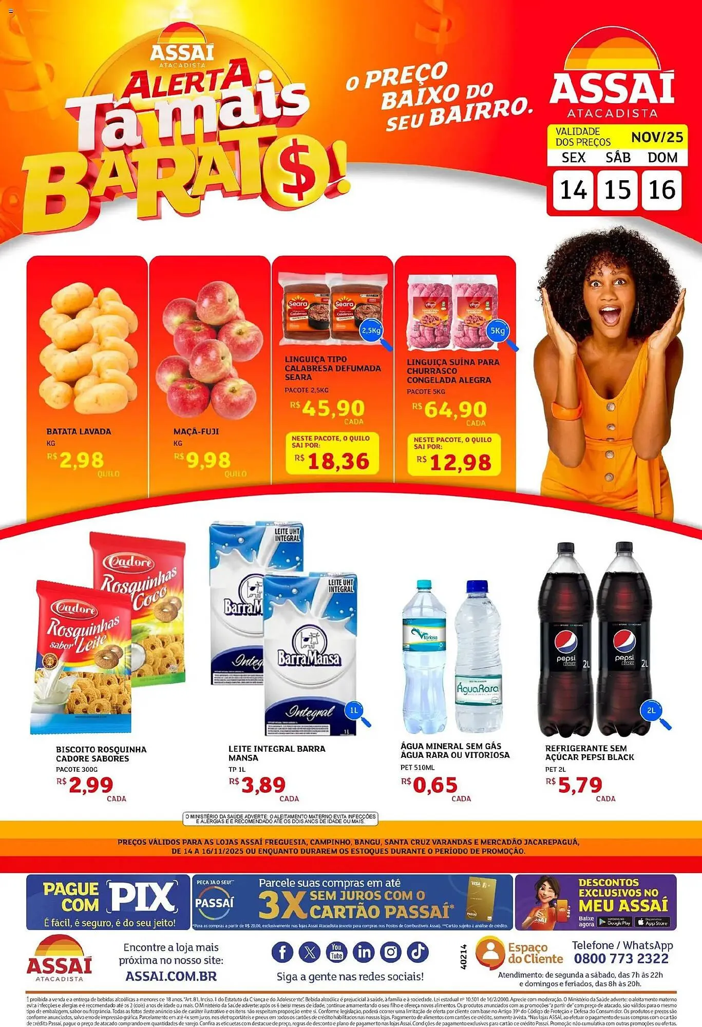 Encarte de Encarte Assaí Atacadista 14 de novembro até 16 de novembro 2025 - Pagina 1