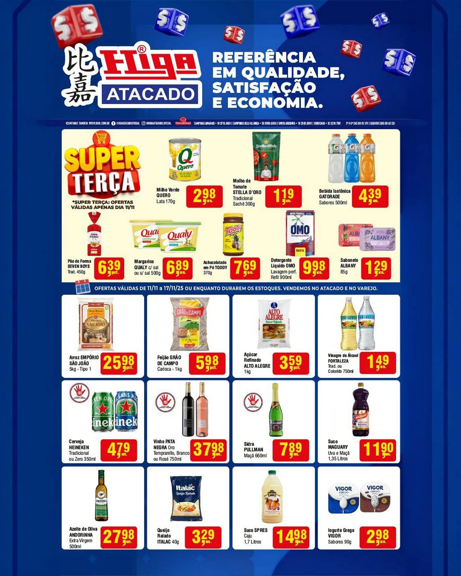 Encarte de Folheto Higa Atacado 11 de novembro até 17 de novembro 2025 - Pagina 1