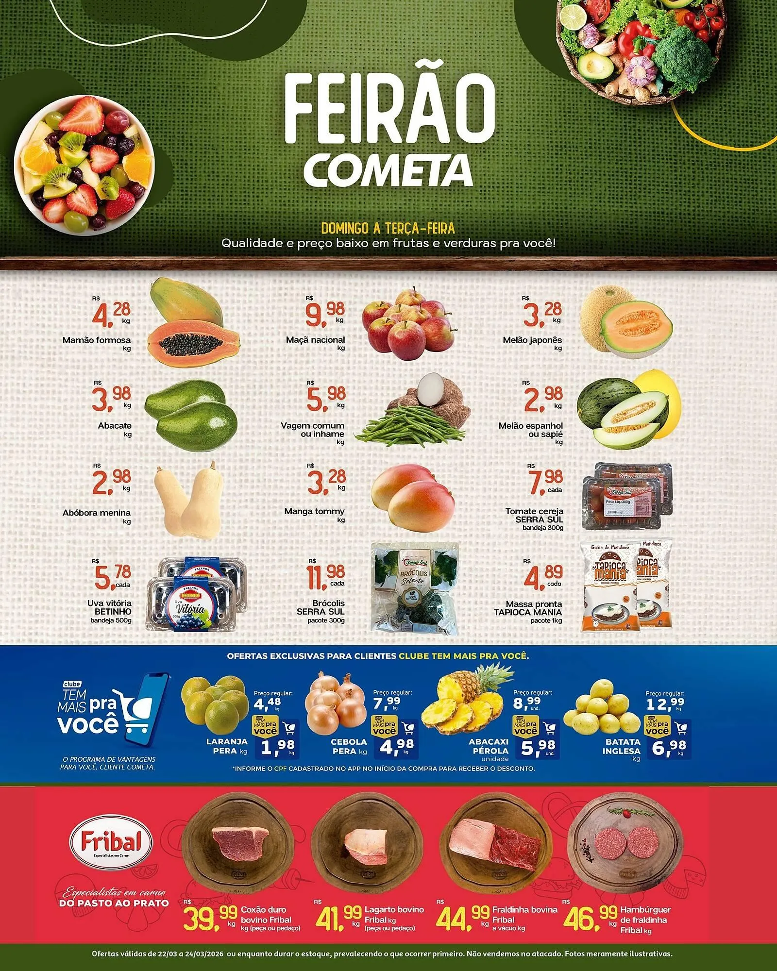 Encarte de Encarte Cometa Supermercados 22 de março até 24 de março 2026 - Pagina 1