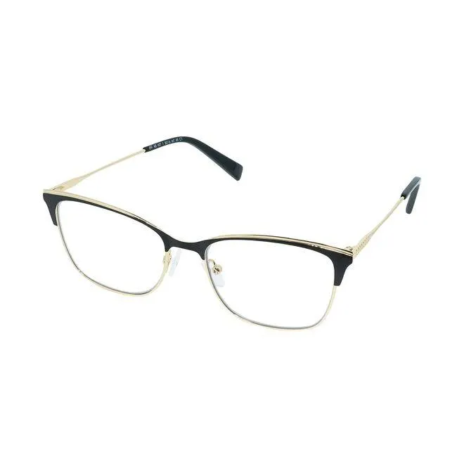 Armação de Óculos de Grau Hit, modelo 1 8016, cor Preto com Dourado