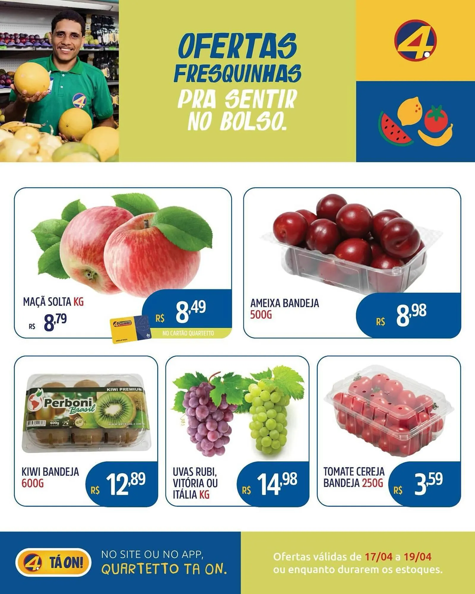 Encarte de Catálogo Quartetto Supermercados 17 de abril até 19 de abril 2026 - Pagina 2