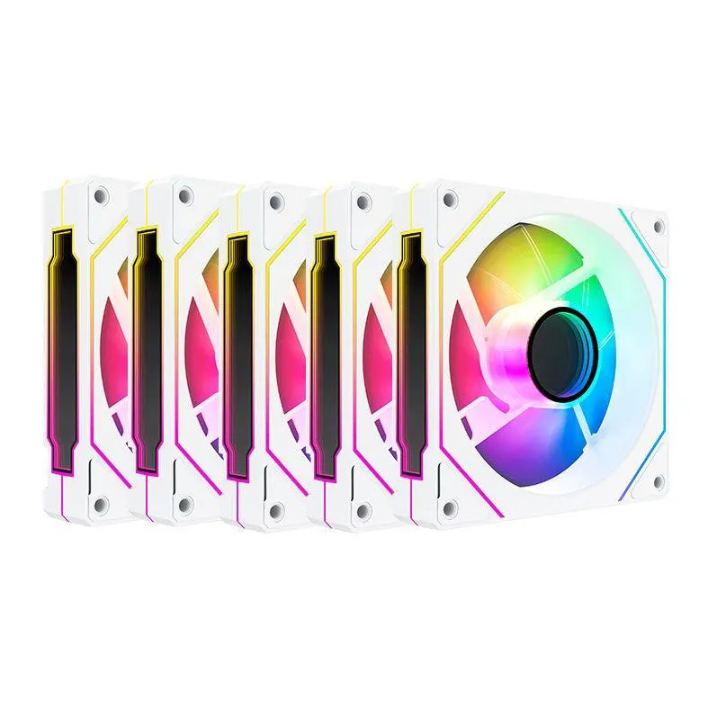 Kit Ventoinhas Acegeek Chain Magnetic, ARGB, 5x120mm, Branco, AG-CHAIN-MAGNETIC-5X1-WH