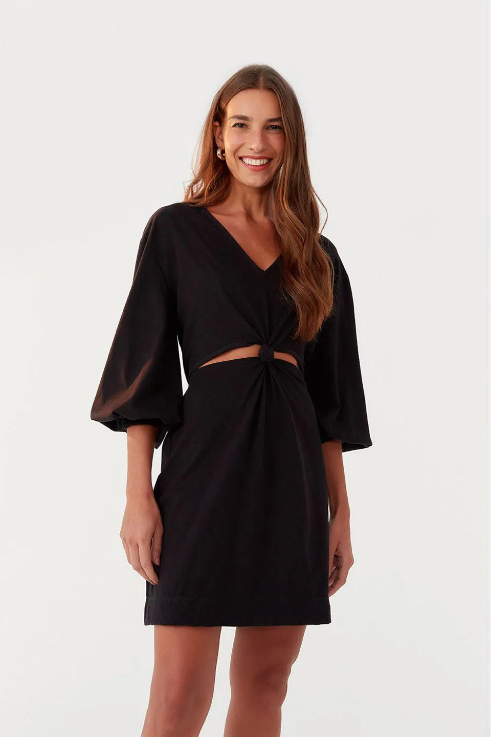 Vestido Curto Nó Frente