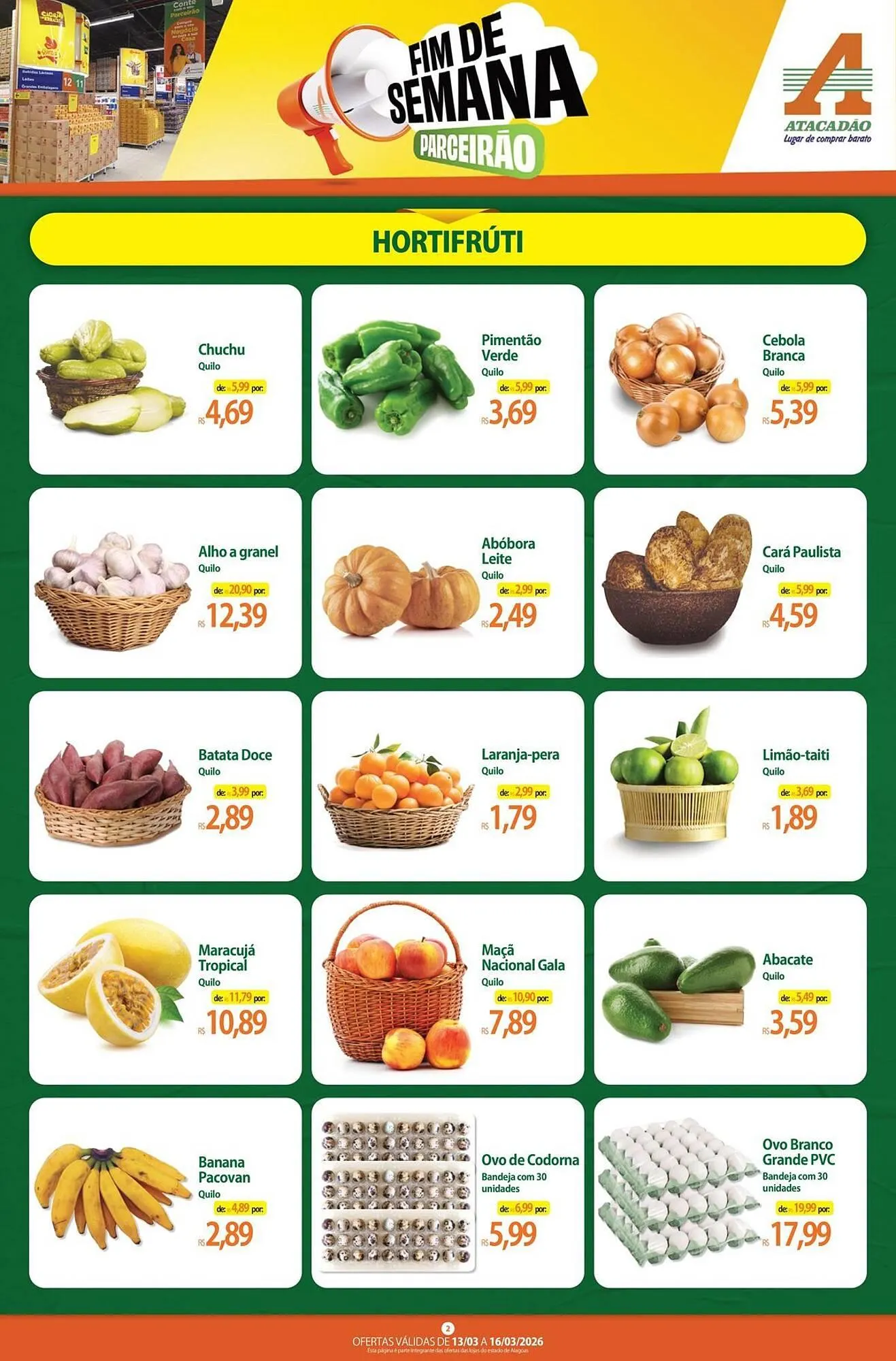 Encarte de Folheto Atacadão 13 de março até 16 de março 2026 - Pagina 2