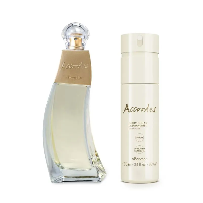 Combo Presente Accordes: Desodorante Colônia 80ml + Body Spray Desodorante 100ml