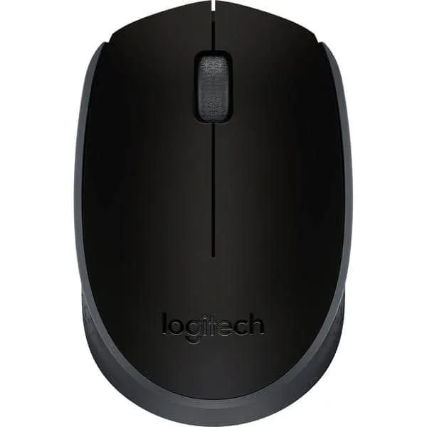 Mouse sem fio Logitech M170 com Design Ambidestro Compacto, Conexão USB e Pilha Inclusa - Preto CX 1 UN